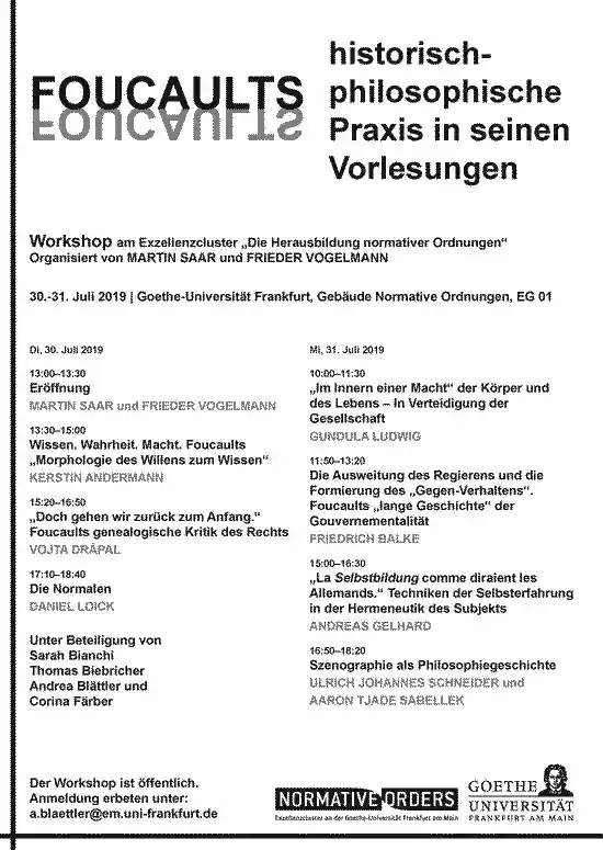 Conference “Philosophie, Kritik, Geschichte” in Frankfurt, 30/31 July 2019 [in German]