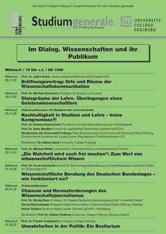 In Dialogue. Sciences and Their Audiences [in German]