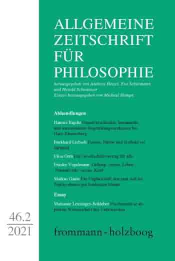 “Validity” versus “Life”, “Normativity” versus “Force”. Genealogy of a Fault Line in (Social) Philosophy [in German]