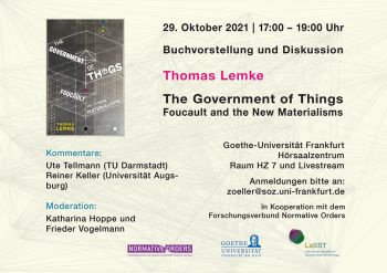 Book-Launch von Thomas Lemke: *The Government of Things* (NYU Press)
