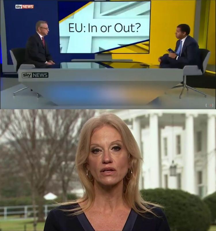 Michael Gove and Faisal Islam, Kellyanne Conway